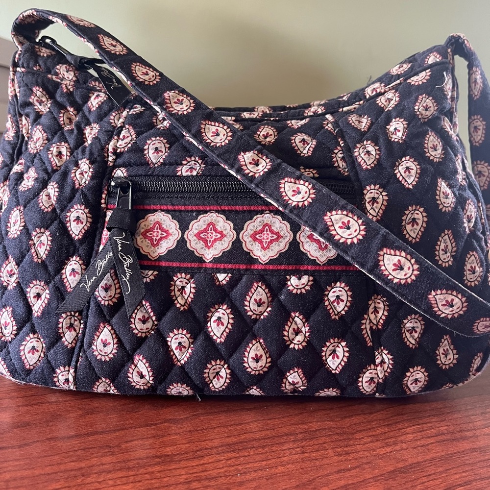 Vera Bradley-Classic Black-Quilted shoulder bag